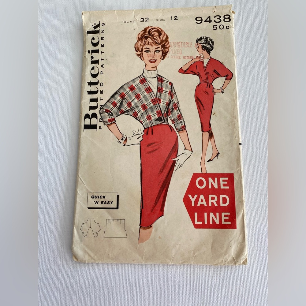 Butterick Vintage 60’s Sewing Pattern 9438 UNCUT